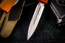 Microtech Ultratech OTF Automatic Knife Orange 3.4" Stonewash Dagger Serrated 122-11OR 5 Microtech Ultratech OTF Automatic Knife Orange 3.4" Stonewash Dagger Serrated 122-11OR -Southern Blades IMG 3110 88015.1657927914