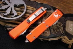 Microtech Ultratech OTF Automatic Knife Orange 3.4" Tanto Stonewash 123-10OR -Southern Blades IMG 4470 85535.1668283577