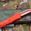 Microtech Combat Troodon Rescue OTF Knife Orange Frag 3.8" Orange Serrated 601-3CORHS