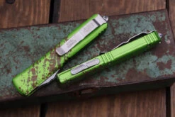 Microtech Ultratech Zombie Tech OTF Automatic Knife Green/Red 3.4" Dagger Stonewash Serrated 122-11Z -Southern Blades IMG 7657 14181.1680730870