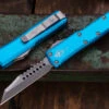 Microtech UTX-85 OTF Automatic Knife Turquoise 3.1" Warhound Stonewash 719W-10TQ -Southern Blades IMG 8417 31056.1690422869