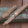 Microtech UTX-85 OTF Automatic Knife Tan Cerakote 3.1" Tanto Serrated Tan 233-3CTA 2 Microtech UTX-85 OTF Automatic Knife Tan Cerakote 3.1" Tanto Serrated Tan 233-3CTA -Southern Blades IMG 8452 03220.1690483895
