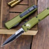 Microtech Ultratech OTF Automatic Knife OD Green 3.4" Bayonet Serrated Black 120-2OD