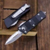 Microtech Mini Troodon OTF Automatic Cali Legal Knife 1.9" Dagger Serrated Stonewash 238-12