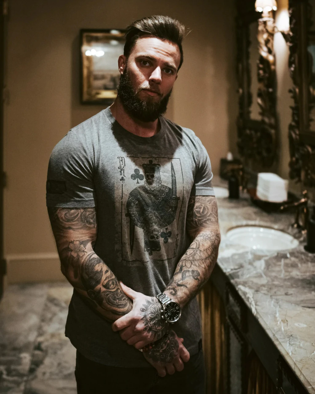 Microtech King Card Tee Shirt SS Crew Unisex 5 Microtech King Card Tee Shirt SS Crew Unisex - Image 3