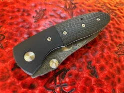 Microtech Knives / Lightfoot Dual Action LCC, Mike Norris Gator Skin Damascus, Carbon Fiber Scales. 9 Microtech Knives / Lightfoot Dual Action LCC, Mike Norris Gator Skin Damascus, Carbon Fiber Scales. -Southern Blades MT LCCDA 4