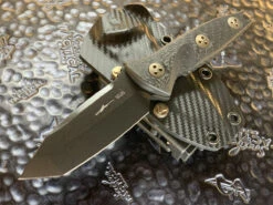 Microtech Socom Alpha Mini Tanto Edge DLC W/ Carbon Fiber Scales Signature Series