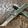 Microtech Ultratech Hellhound Tanto Bronzed Standard OD Green