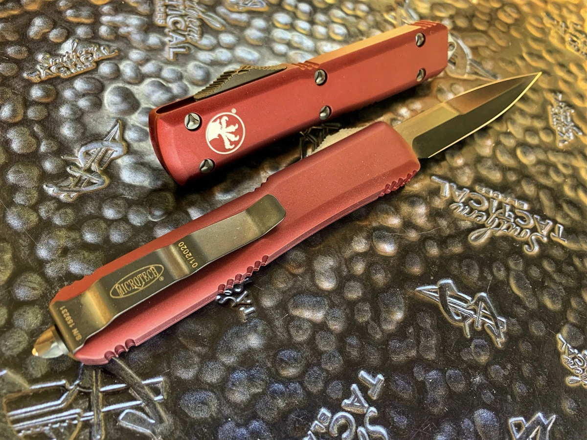 Microtech Ultratech Bayonet DLC Tactical Standard DLC Accents Merlot 4 Microtech Ultratech Bayonet DLC Tactical Standard DLC Accents Merlot - Image 2