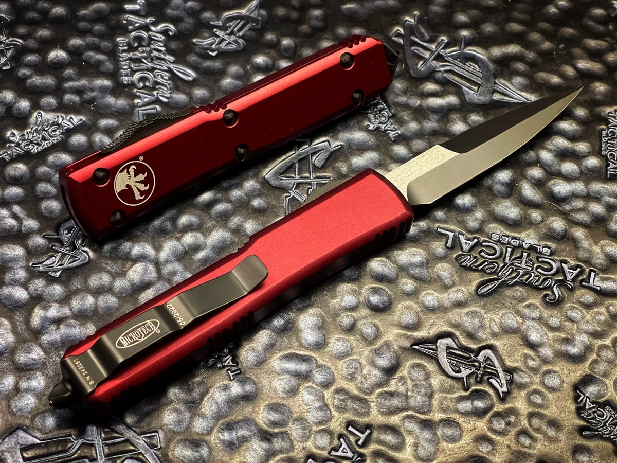 Microtech Ultratech Bayonet Standard OTF Automatic Knife - Merlot 4 Microtech Ultratech Bayonet Standard OTF Automatic Knife - Merlot - Image 2