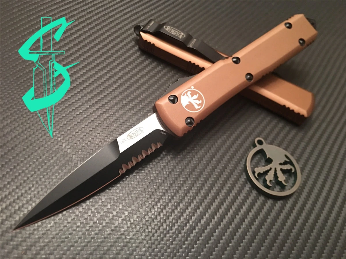 Microtech Ultratech Bayonet Part Serrated Tan 3 Microtech Ultratech Bayonet Part Serrated Tan