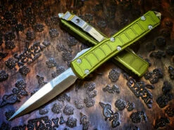 Microtech Ultratech II Stepside Bayonet Satin Standard OD Green Signature Series