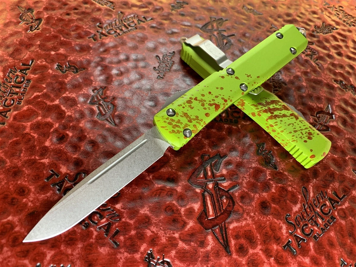 Microtech Ultratech Single Edge Stonewashed Standard Zombie 3 Microtech Ultratech Single Edge Stonewashed Standard Zombie