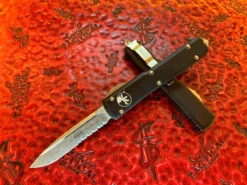 Microtech Ultratech OTF Automatic Knife Single Edge Stonewash Serrated