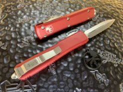 Microtech Ultratech Double Edge Stonewashed Standard Red -Southern Blades MT122 10RD 3