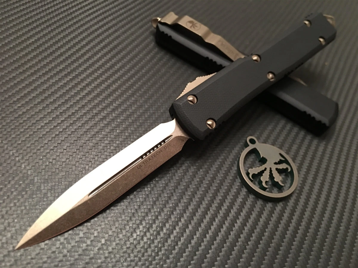 Microtech Ultratech Double Edge Bronzed Standard Black G10 3 Microtech Ultratech Double Edge Bronzed Standard Black G10
