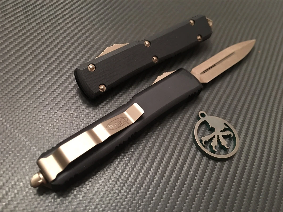 Microtech Ultratech Double Edge Bronzed Standard Black G10 4 Microtech Ultratech Double Edge Bronzed Standard Black G10 - Image 2