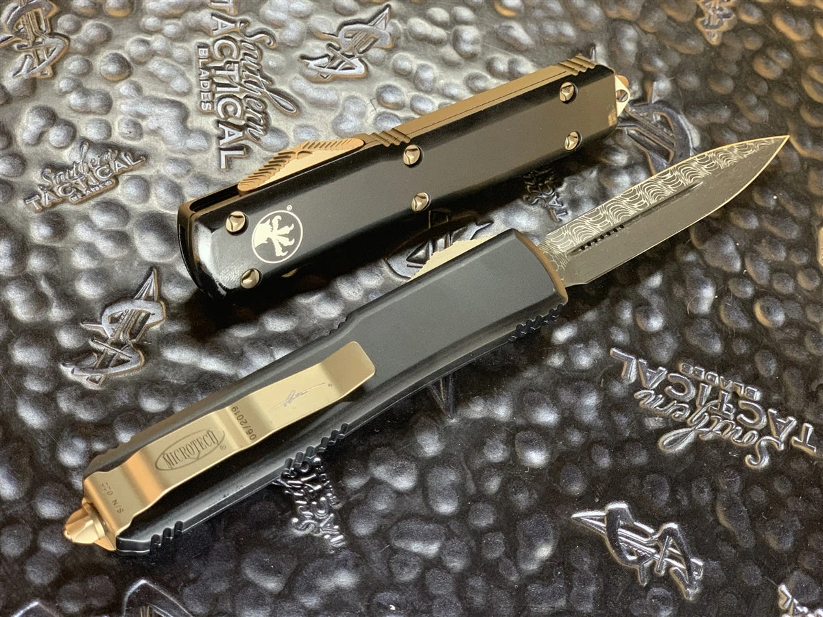 Microtech Ultratech Double Edge Damascus Standard 4 Microtech Ultratech Double Edge Damascus Standard - Image 2