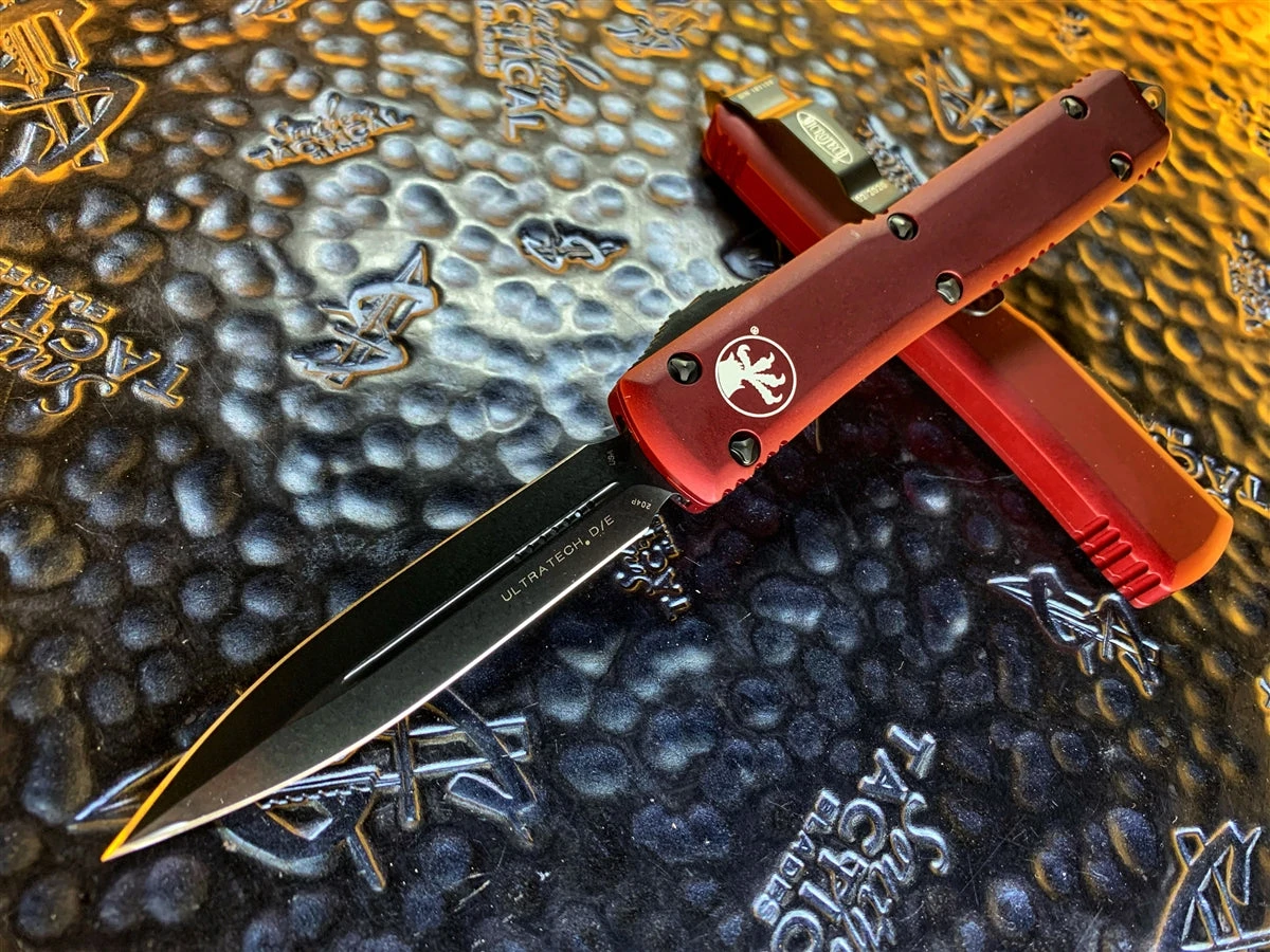 Microtech Ultratech Double Edge DLC Standard DLC Accents Merlot 3 Microtech Ultratech Double Edge DLC Standard DLC Accents Merlot