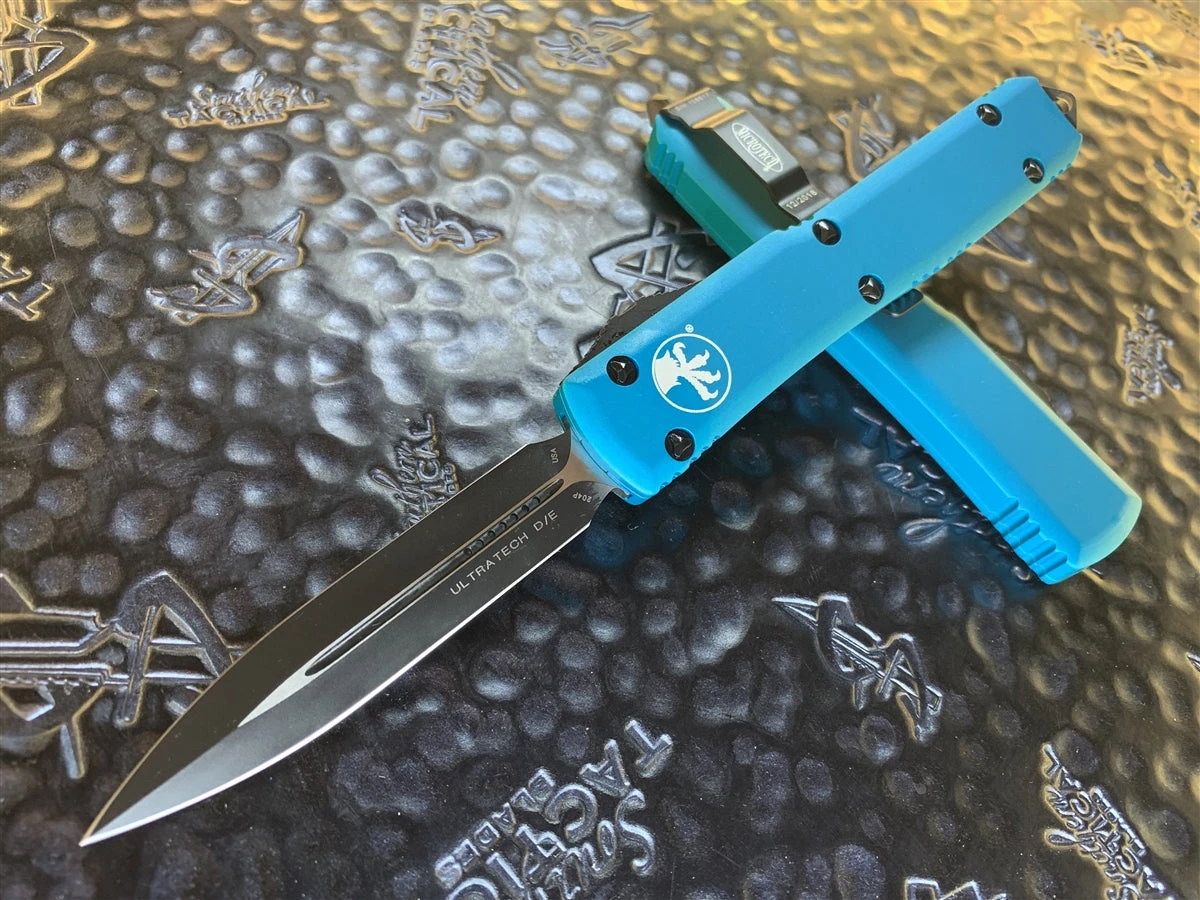 Microtech Ultratech Double Edge Turquoise Standard 3 Microtech Ultratech Double Edge Turquoise Standard