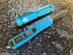 Microtech Ultratech Double Edge Turquoise Standard 5 Microtech Ultratech Double Edge Turquoise Standard -Southern Blades MT122 1TQ 3