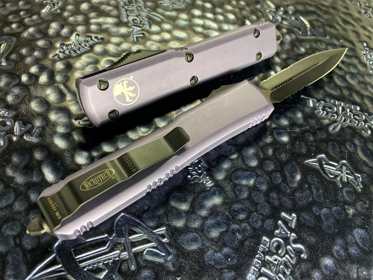 Microtech Ultratech Double Edge Part Serrated Grey 4 Microtech Ultratech Double Edge Part Serrated Grey - Image 2