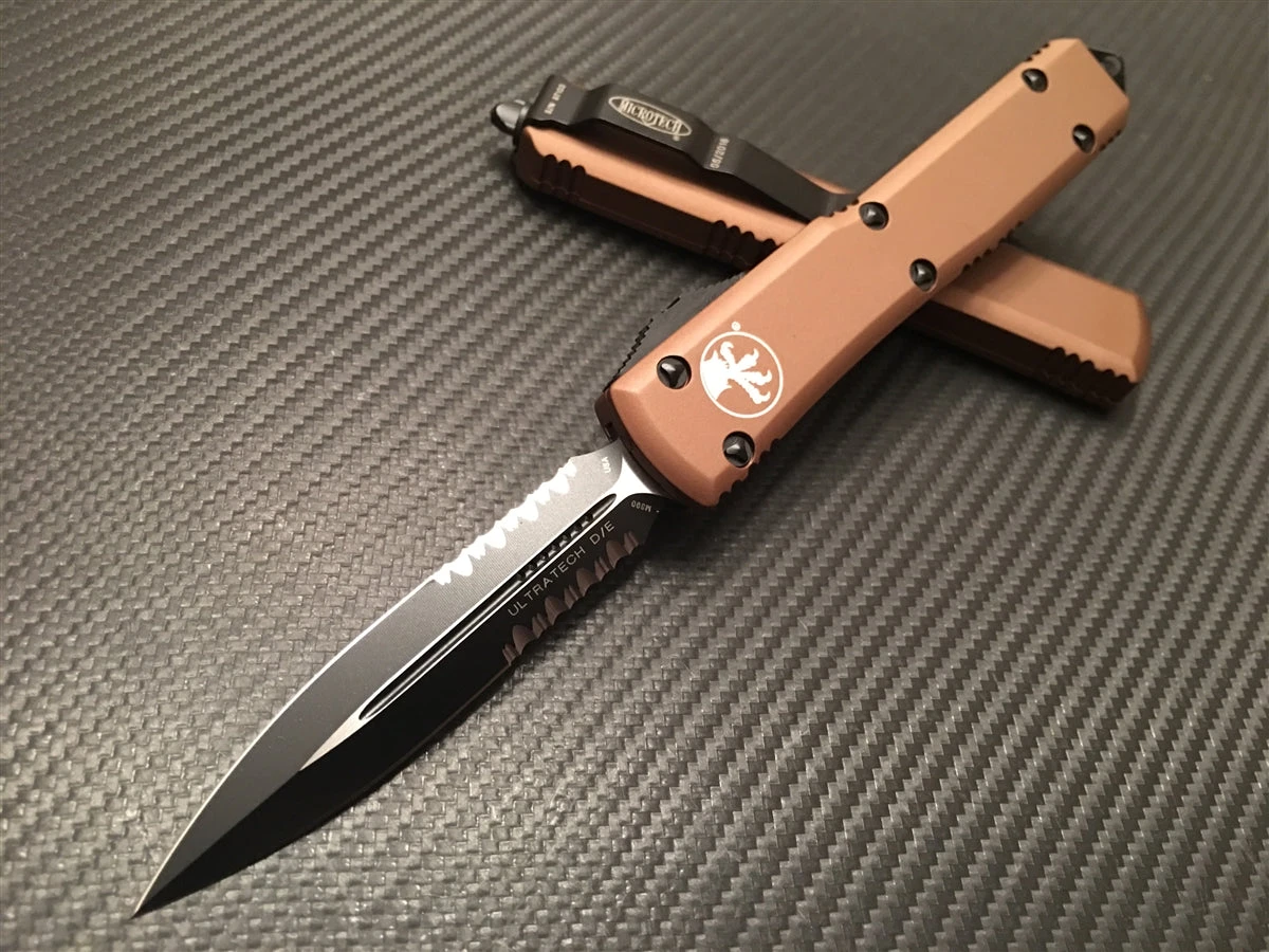 Microtech Ultratech Double Edge Part Serrated Tan 3 Microtech Ultratech Double Edge Part Serrated Tan