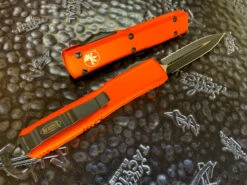 Microtech Ultratech Double Edge Full Serrated Orange -Southern Blades MT122 3OR 4