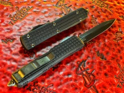 Microtech Ultratech Delta Frag Double Edge Signature Series Shadow Serrated - Fluted Blade, Nickel Boron Internals 5 Microtech Ultratech Delta Frag Double Edge Signature Series Shadow Serrated - Fluted Blade, Nickel Boron Internals -Southern Blades MT122 3UT DSH 3