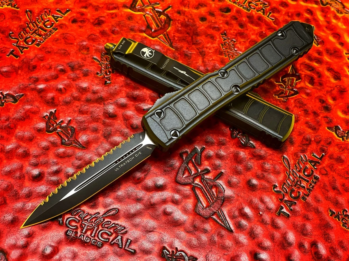 Microtech Ultratech II Stepside Double Edge Full Serrated Tactical Signature Series 4 Microtech Ultratech II Stepside Double Edge Full Serrated Tactical Signature Series - Image 2