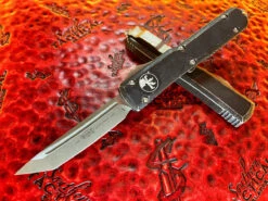 Microtech Ultratech OTF Automatic Knife Tanto Edge Apocalyptic Distressed Black Standard