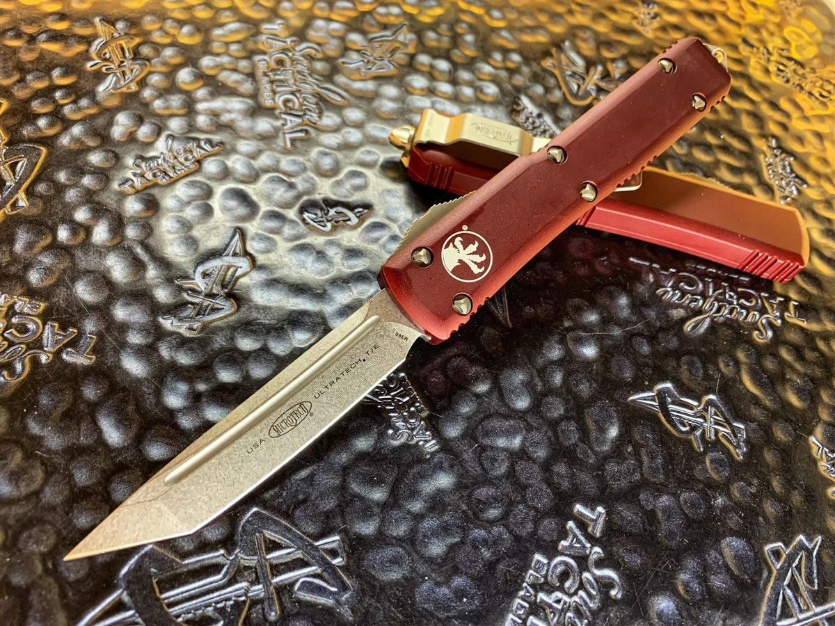 Microtech Ultratech Tanto Stonewashed Standard Merlot 4 Microtech Ultratech Tanto Stonewashed Standard Merlot - Image 2