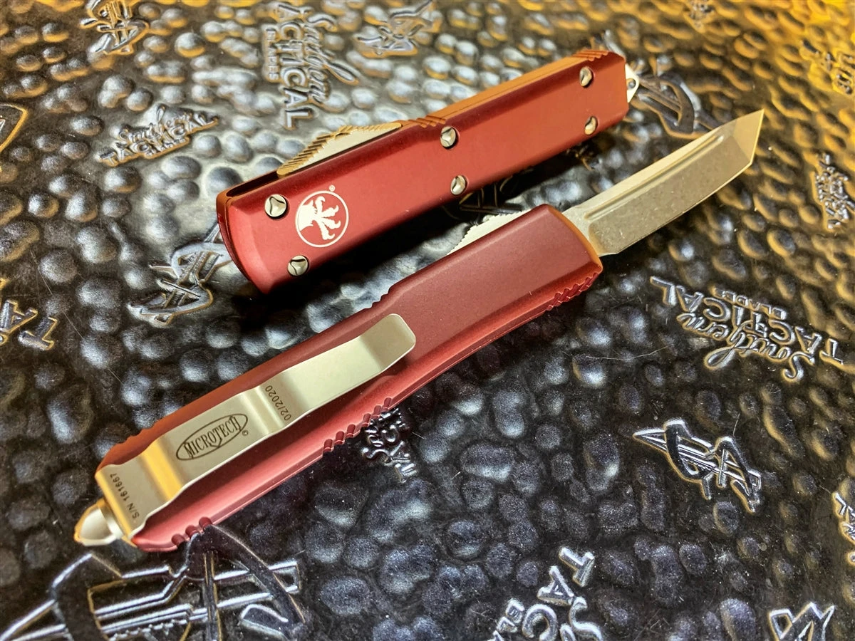 Microtech Ultratech Tanto Stonewashed Standard Merlot 5 Microtech Ultratech Tanto Stonewashed Standard Merlot - Image 3