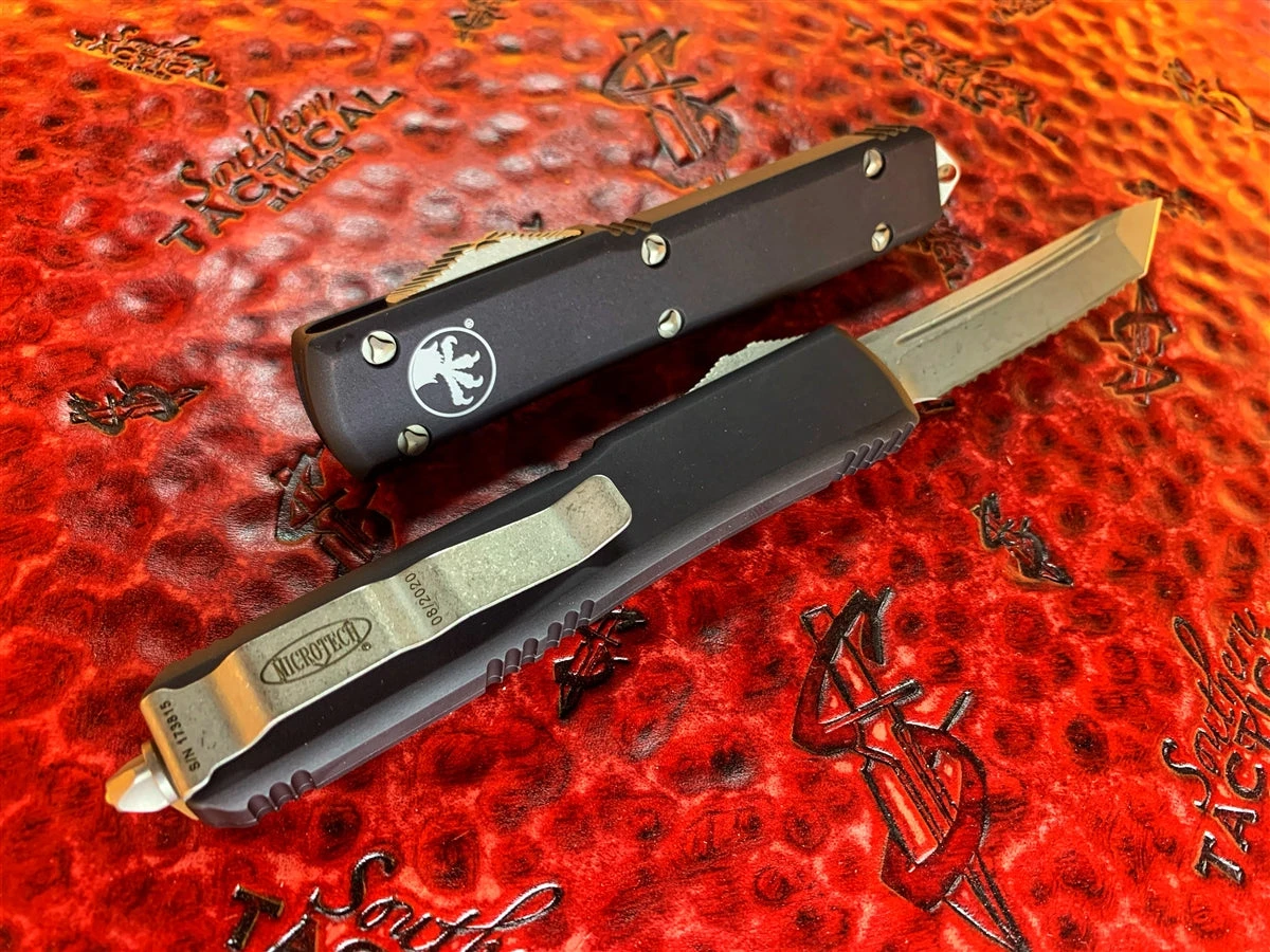 Microtech Ultratech OTF Automatic Knife Tanto Full Serrated Apocalyptic 4 Microtech Ultratech OTF Automatic Knife Tanto Full Serrated Apocalyptic - Image 2