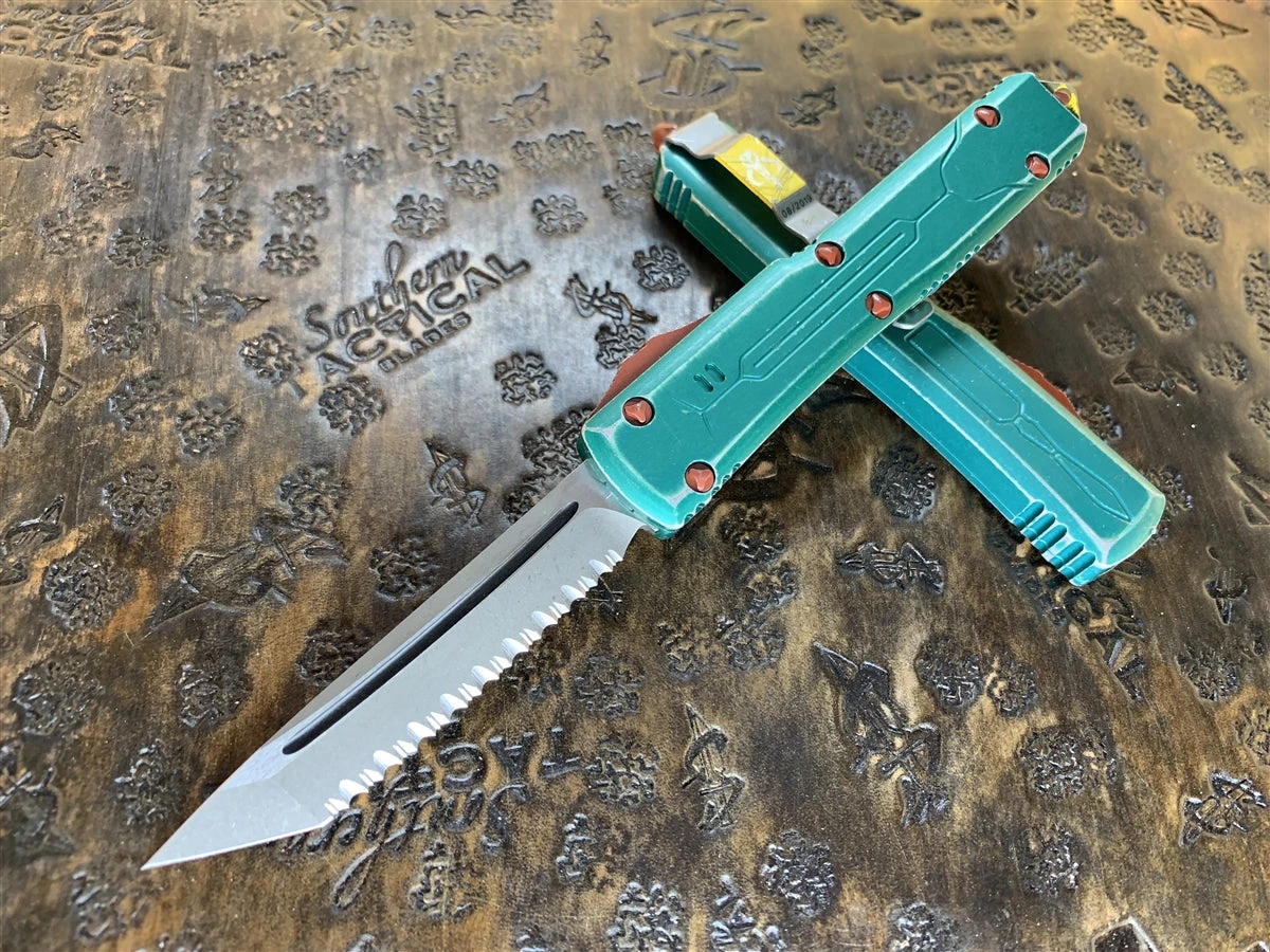 Microtech Ultratech Bounty Hunter Tanto Full Serrated OTF Automatic Knife 3 Microtech Ultratech Bounty Hunter Tanto Full Serrated OTF Automatic Knife