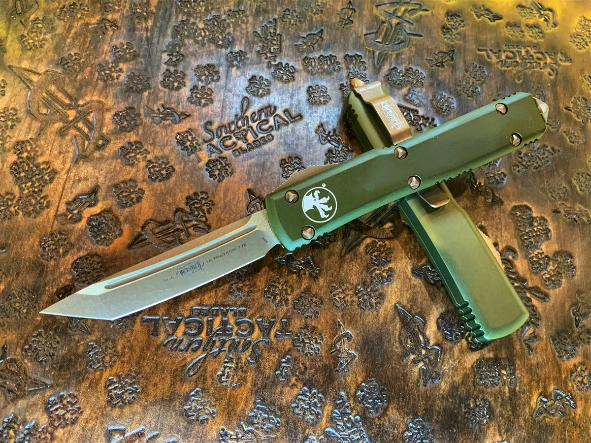 Microtech Ultratech Tanto Bronzed Apocalyptic Standard OD Green 3 Microtech Ultratech Tanto Bronzed Apocalyptic Standard OD Green