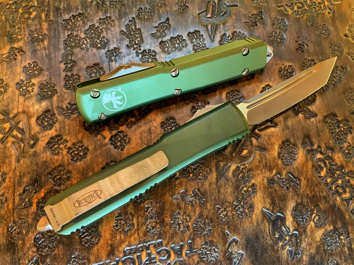 Microtech Ultratech Tanto Bronzed Apocalyptic Standard OD Green 4 Microtech Ultratech Tanto Bronzed Apocalyptic Standard OD Green - Image 2