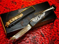 Microtech Ultratech OTF Automatic Knife Tanto Bronzed Apocalyptic Molon Labe Standard