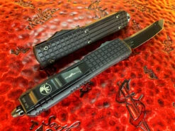 Microtech Ultratech Delta Tanto, DLC Fluted Blade, DLC Parts W/ Nickel Boron Internals. Ported Chassis 7 Microtech Ultratech Delta Tanto, DLC Fluted Blade, DLC Parts W/ Nickel Boron Internals. Ported Chassis -Southern Blades MT123 1UT DS 4