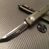 Microtech Ultratech Tanto Part Serrated OD Green