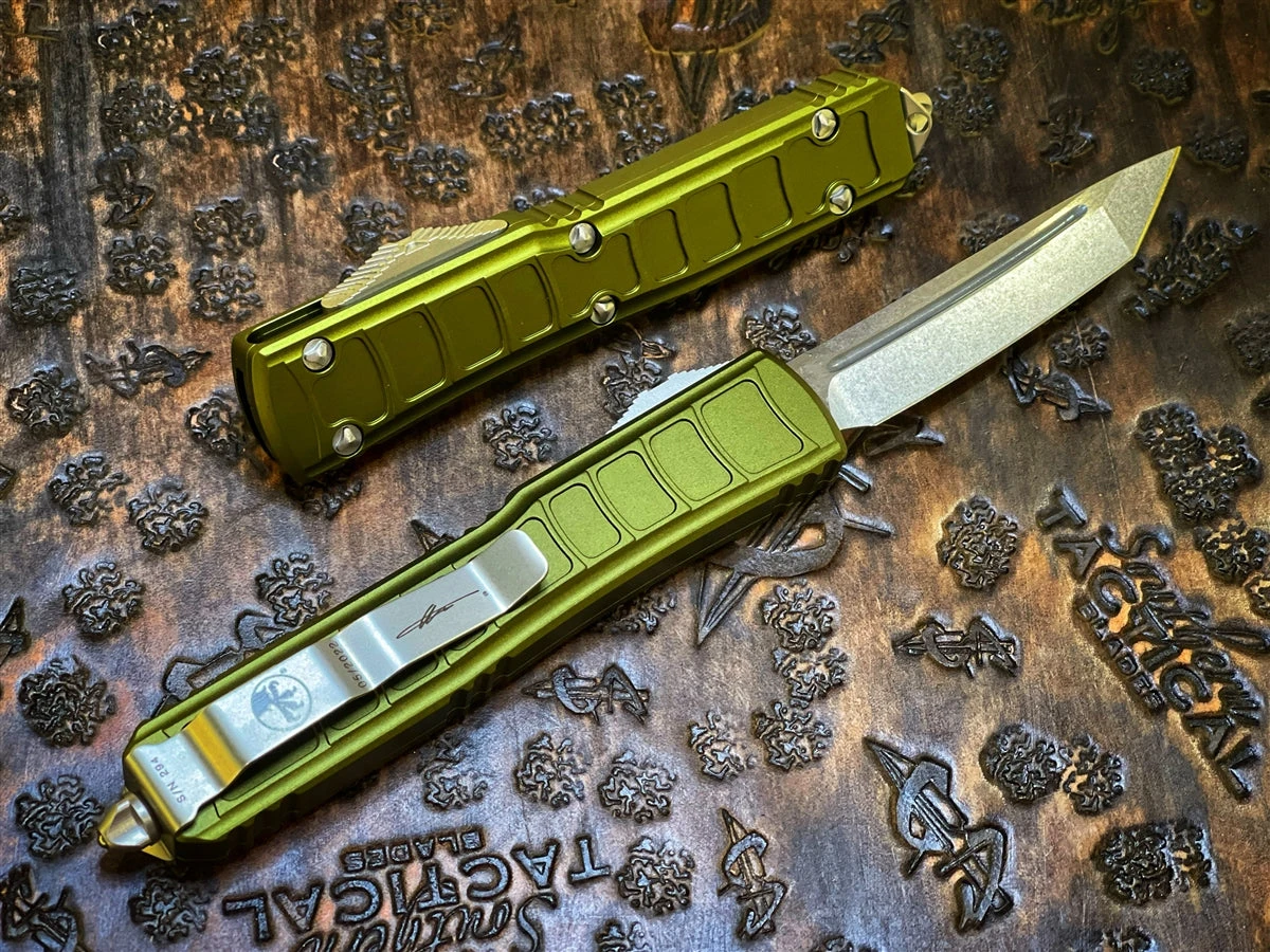 Microtech Ultratech II Stepside Tanto Edge Stonewash Standard OD Green Signature Series 4 Microtech Ultratech II Stepside Tanto Edge Stonewash Standard OD Green Signature Series - Image 2