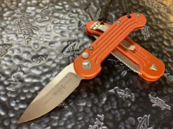 Microtech LUDT Single Edge Satin Standard Orange