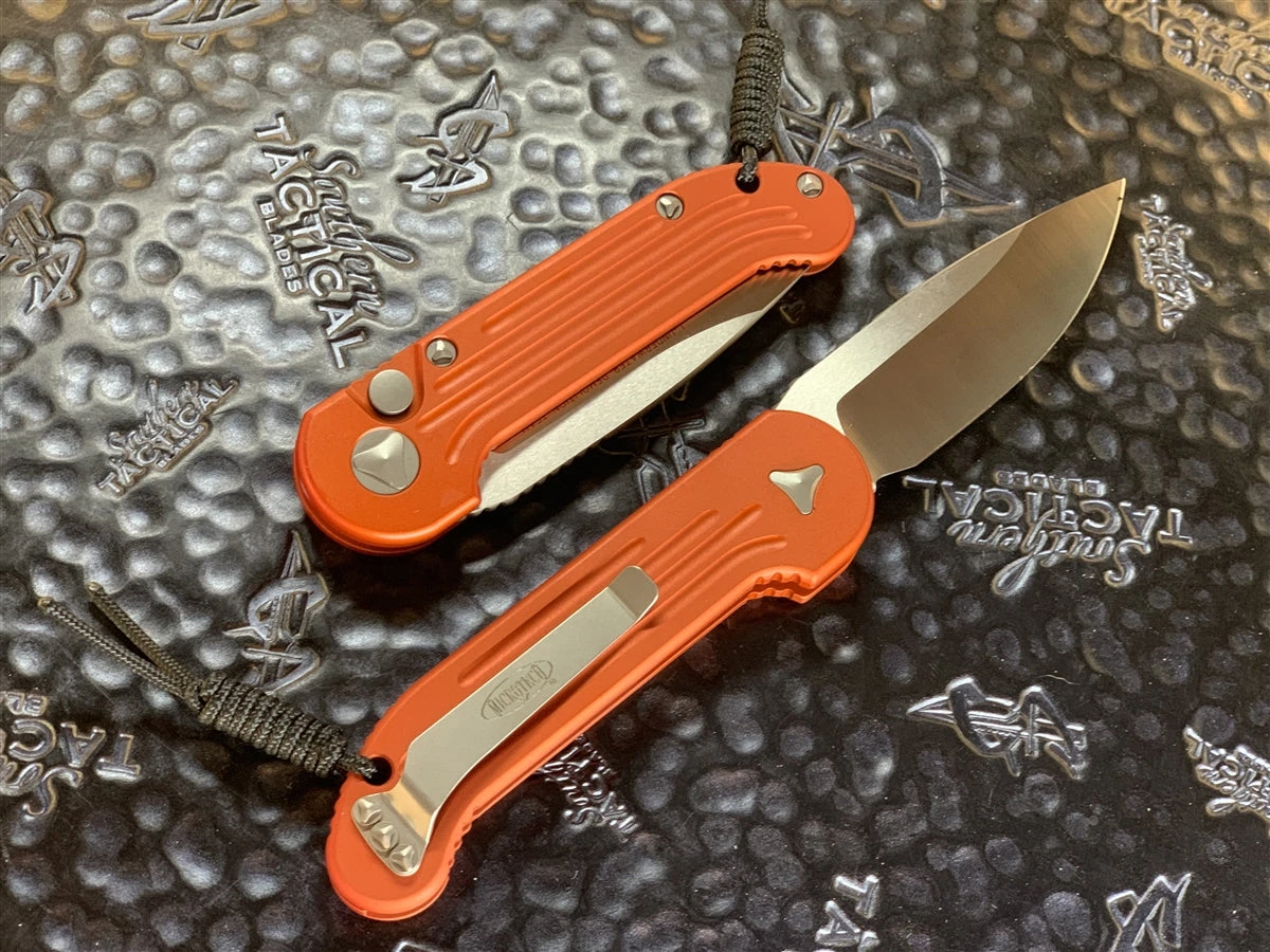 Microtech LUDT Single Edge Satin Standard Orange 4 Microtech LUDT Single Edge Satin Standard Orange - Image 2