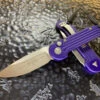 Microtech LUDT Single Edge Satin Standard Purple -Southern Blades MT135 4PU 2