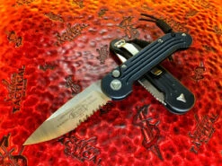 Microtech LUDT Single Edge Satin Part Serrated