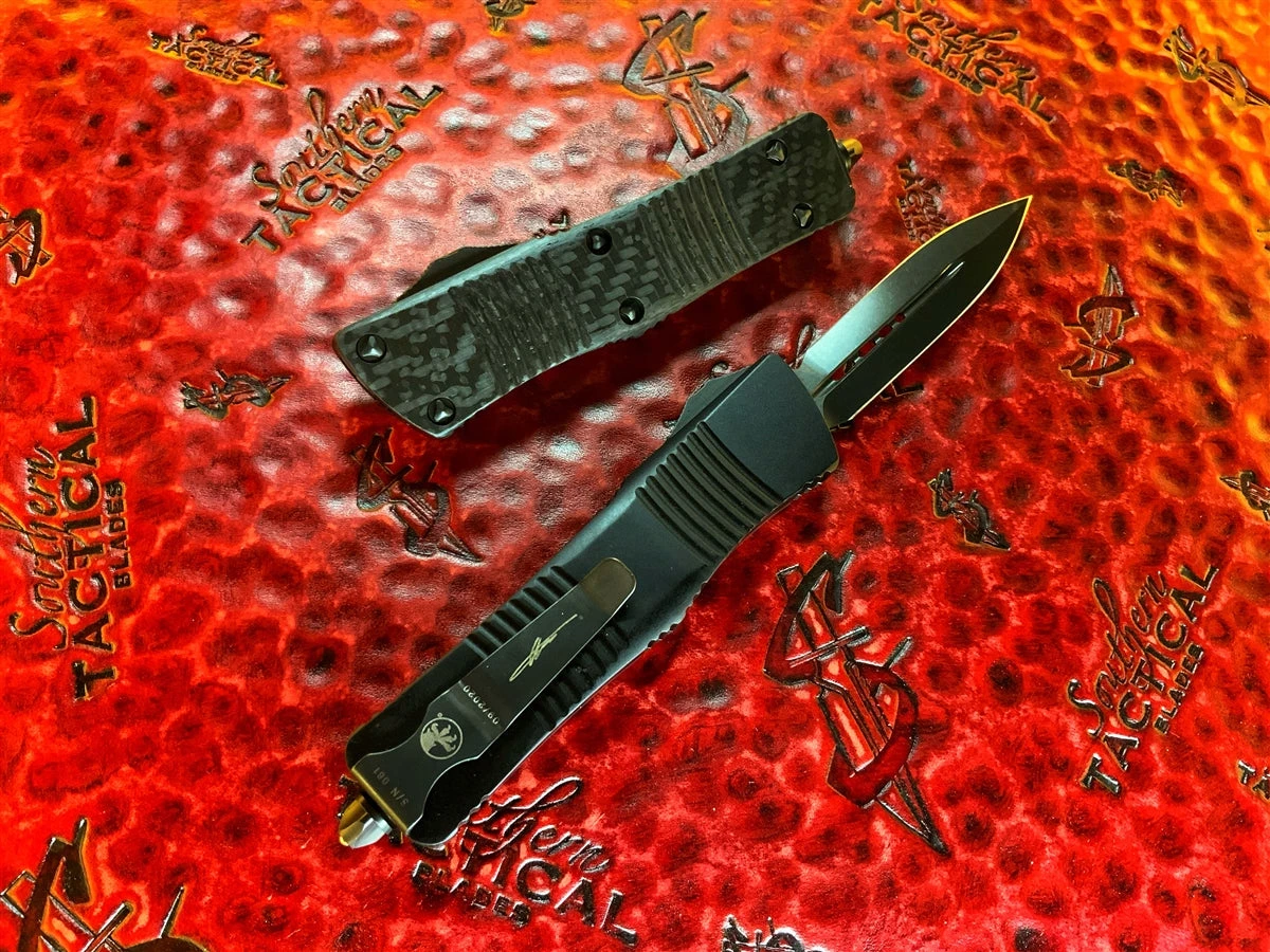 Microtech Troodon Double Edge Standard DLC Carbon Fiber Tactical Signature Series 4 Microtech Troodon Double Edge Standard DLC Carbon Fiber Tactical Signature Series - Image 2