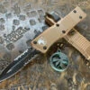 Microtech Troodon Double Edge Part Serrated Tan 1 Microtech Troodon Double Edge Part Serrated Tan -Southern Blades MT138 2TA 2