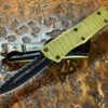 Microtech Troodon Double Edge Full Serrated DLC Blade, DLC Accents, OD Green G10 Top Signature Series -Southern Blades MT138 3DLCTGTODDS 2