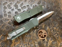 Microtech Troodon Double Edge Satin Full Serrated OD Green 5 Microtech Troodon Double Edge Satin Full Serrated OD Green -Southern Blades MT138 6OD 3
