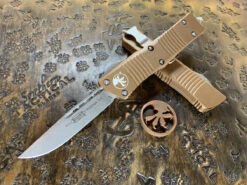 Microtech Troodon Single Edge Apocalyptic Standard Tan